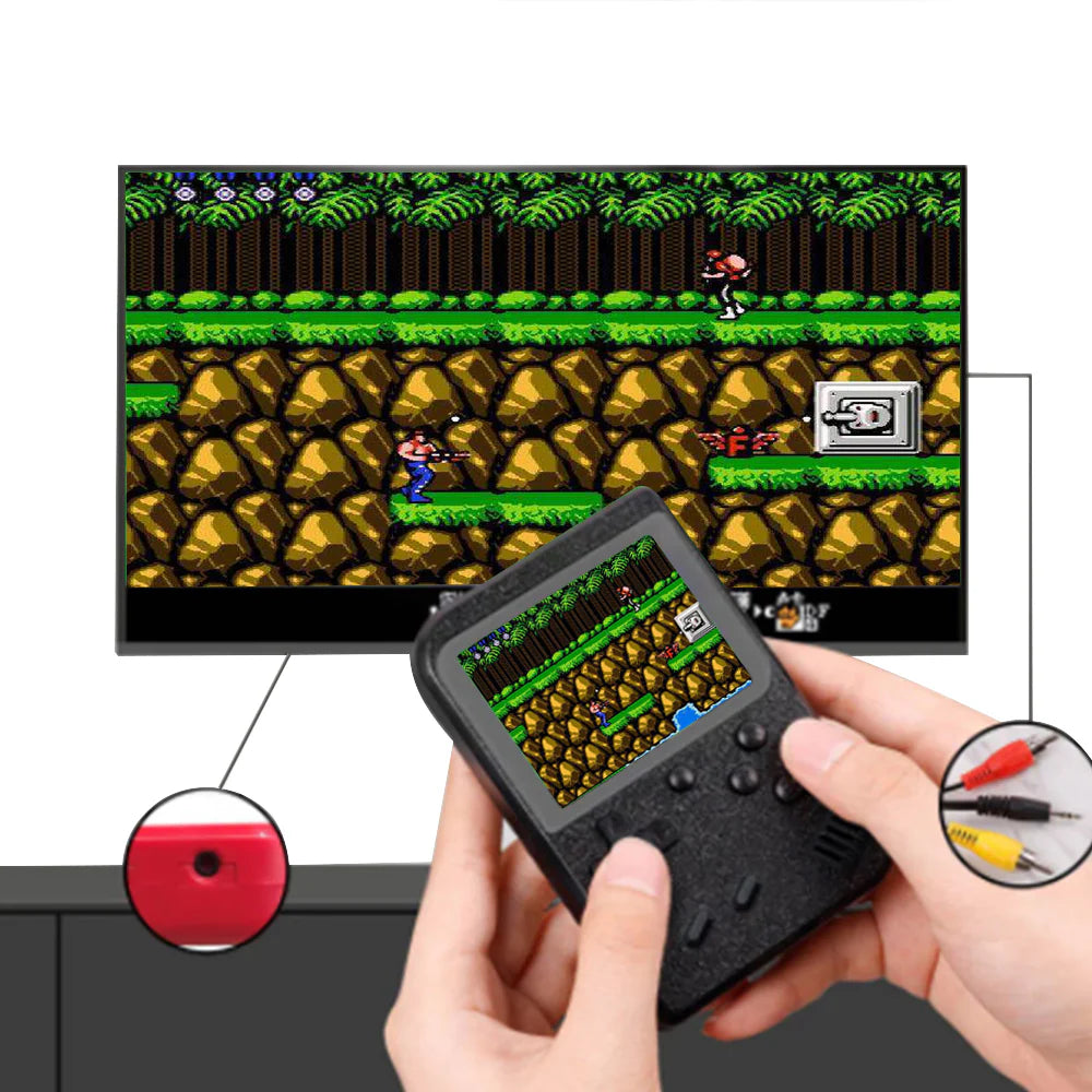 Built-In Retro Games Portable Game Console- USB Charging